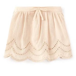 Chelsea & Violet Cream Eyelet Skirt